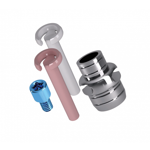 Titanium Abutment with Lateral Holes for Temporary Resin Bridge with Wire 1.8mm height