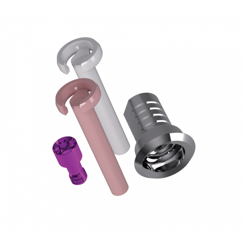 Mini (Short) Extragrade Titanium Abutment Set - Diameter 4mm - Height 5.7mm